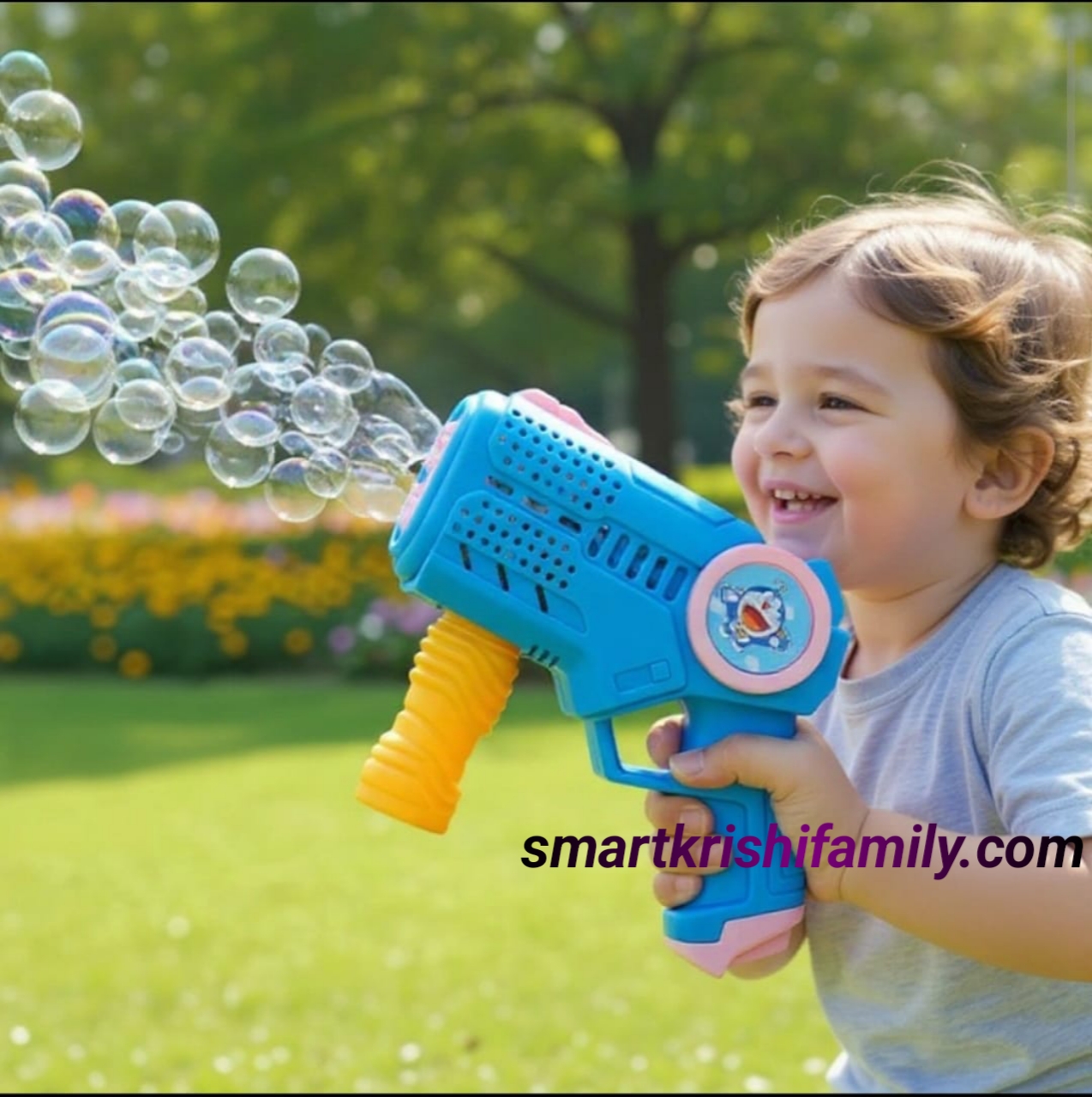 Automatic Bubble Gun with Extra 500ml color liquid for kids